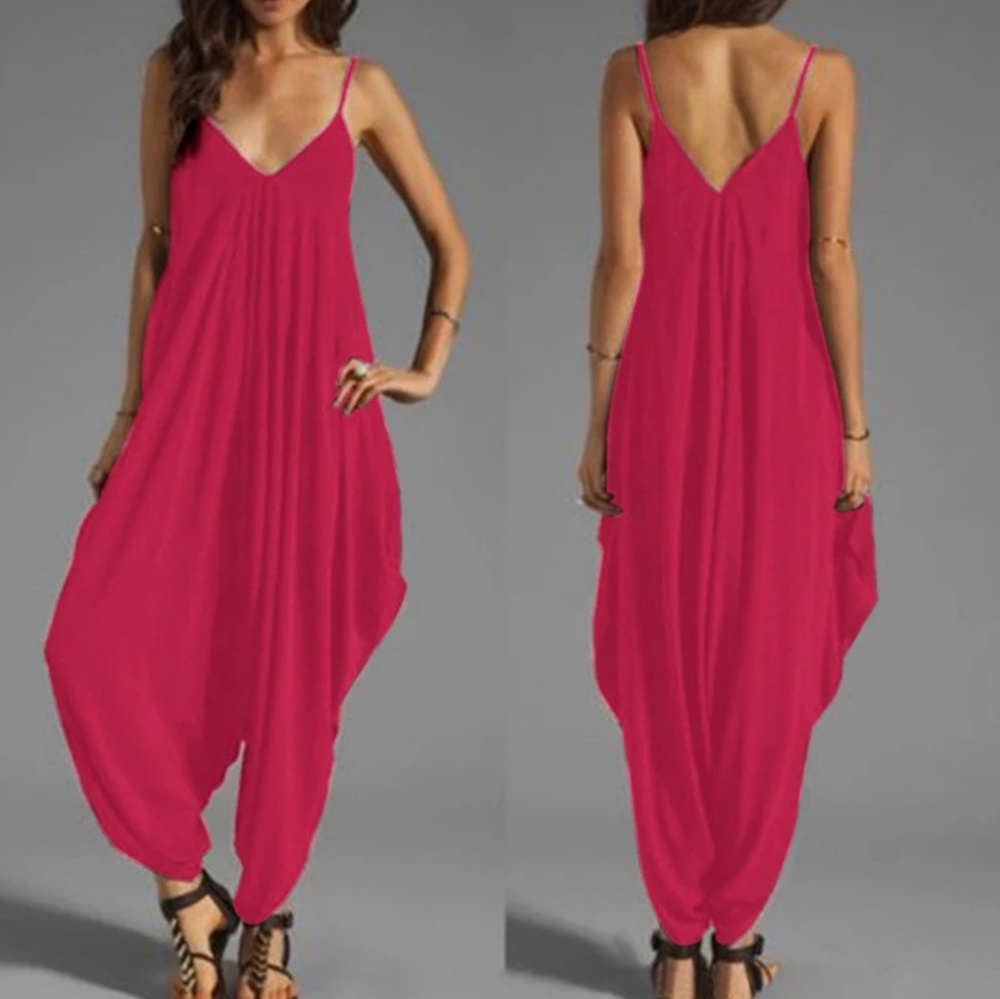 Oversized Loose Fitting Harem Jumpsuit Romper - Picture 5 of 6